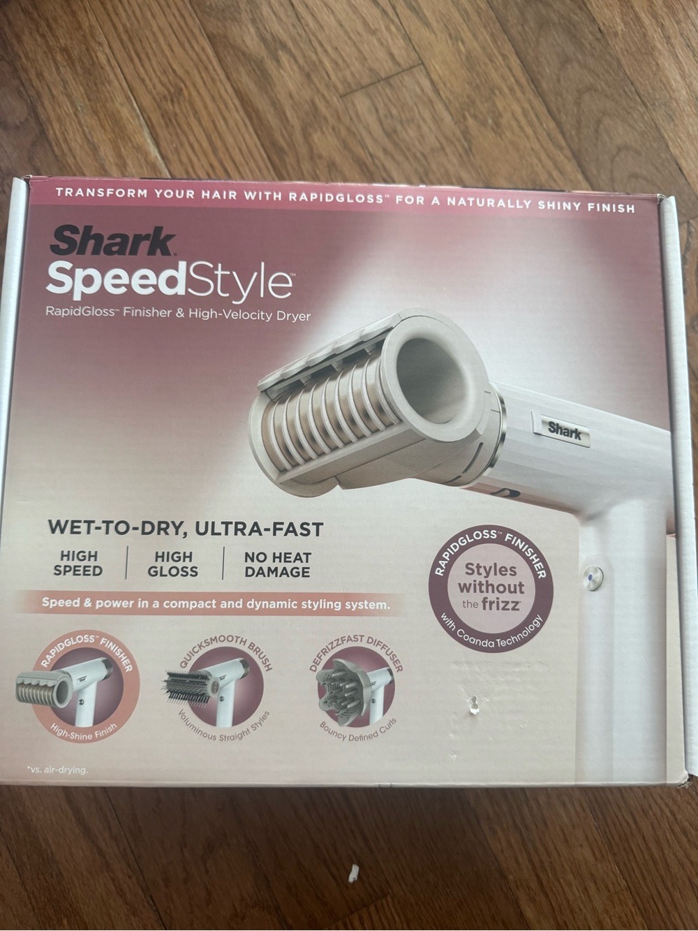 Shark SpeedStyle RapidGloss White Hair Finisher & Dryer